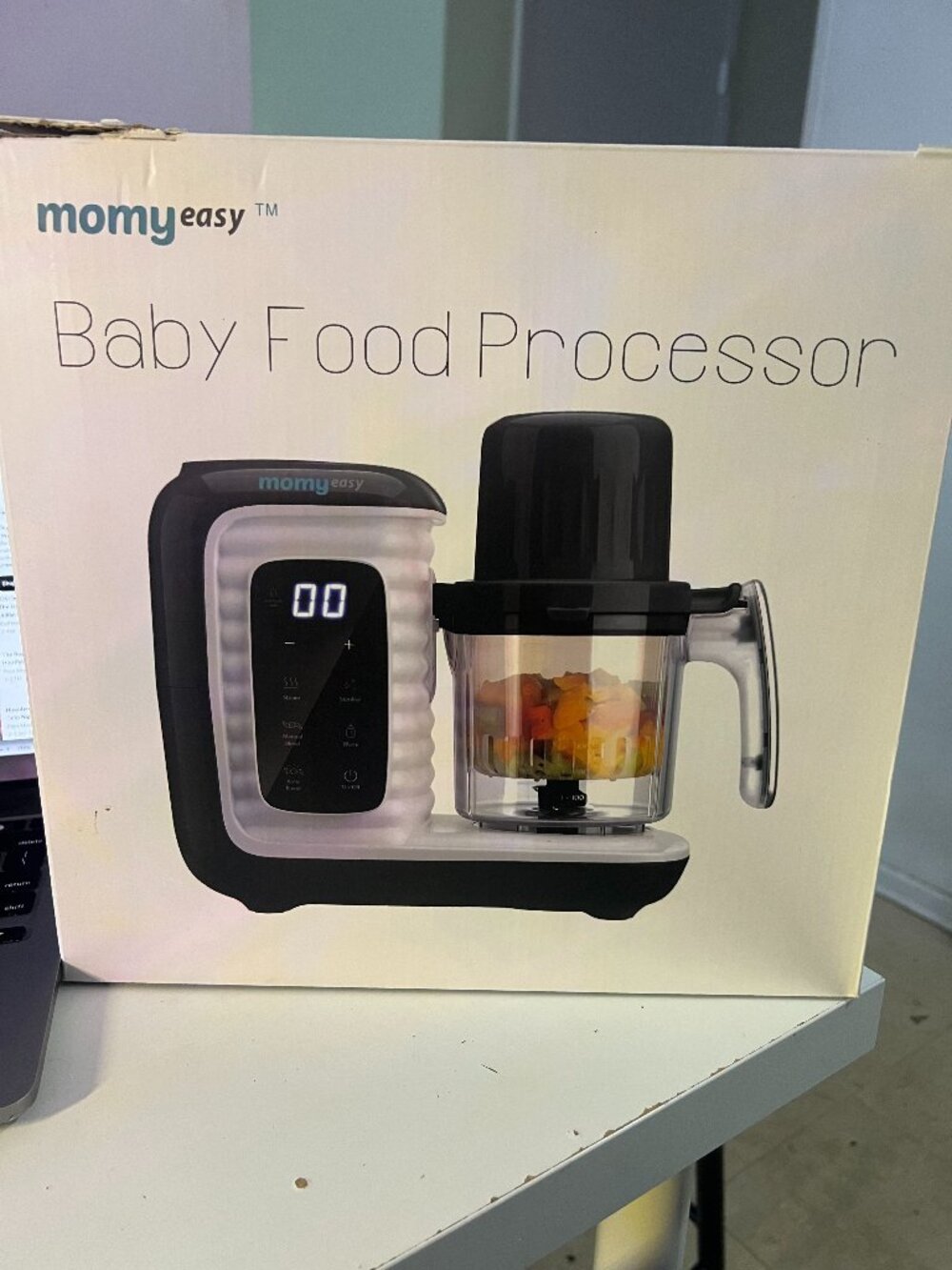 MOMYEASY Baby Food Maker, One Step Baby Food Processor Steamer with Steam Basket